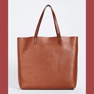 NWT Madewell Leather Tote - monogrammed